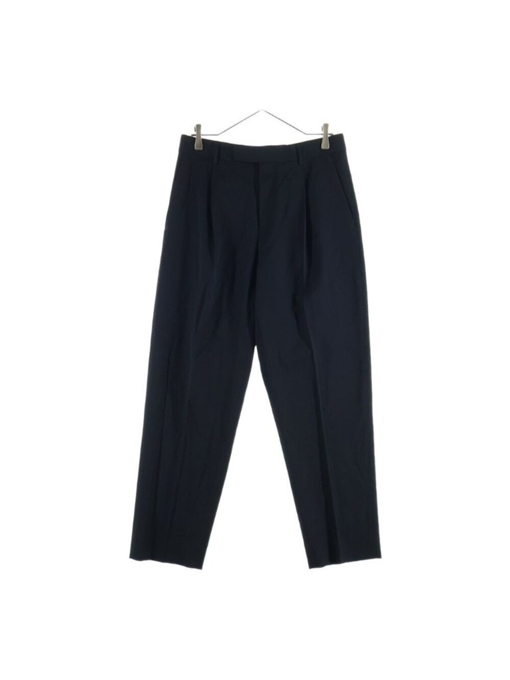 Dior Front Tuck Wool Trousers Pants Black